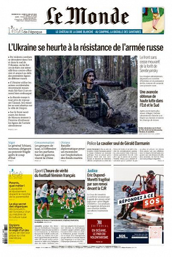Le Monde du Dimanche 30 et Lundi 31 Juillet 2023