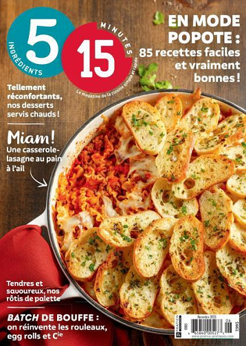 5 ingrédients, 15 minutes - Novembre 2023