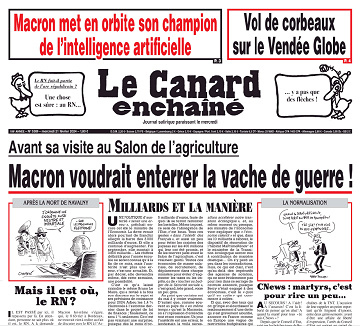 Le Canard Enchaîné du Mercredi 21 Février 2024