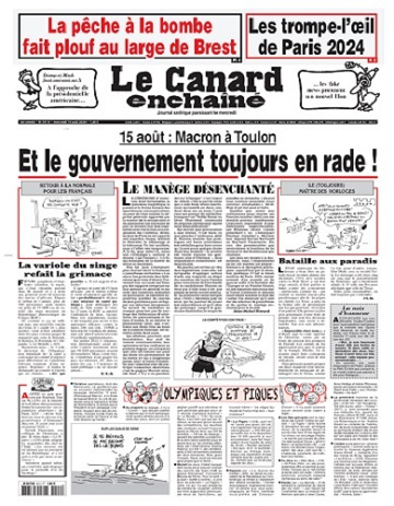 Le Canard Enchaîné du Mercredi 14 Août 2024