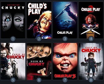 Chucky, les 8 films de la saga