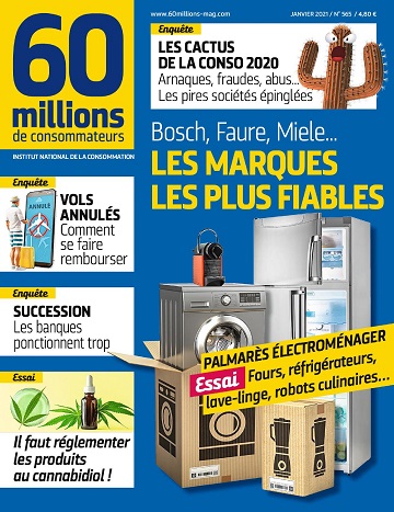 60 Millions de Consommateurs N.565 - Bosch, Faure, Miele... les marques les plus fiables