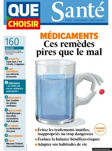 Que Choisir Santé N.160 - Médicaments, Ces remèdes pires que le Mal 